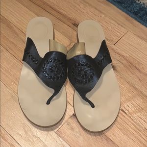 Jack Rogers black sandals